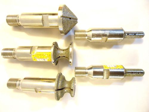 Vacuum brazed diamond router bits, 5 pcs, for cnc marble and granite profiling. for sale