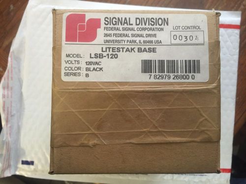 Federal Signal Corporation LSB-120 Litestk Base 120VAC Black, New