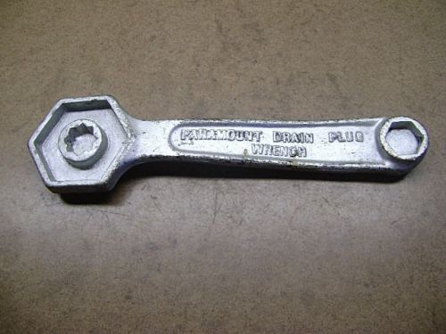Vintage PARAMOUNT Combination Drain Plug Wrench,Tempered Steel,Nice Old One