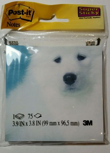 Large sticky note pad with white dog,  penpal, planner, scrapbook, post it