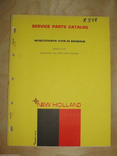 New Holland Wisconsin VH4D Parts Manual Book Catalog