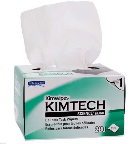 Kimtech science kimwipes delicate task wipers disposable wiper waste 280 counts for sale