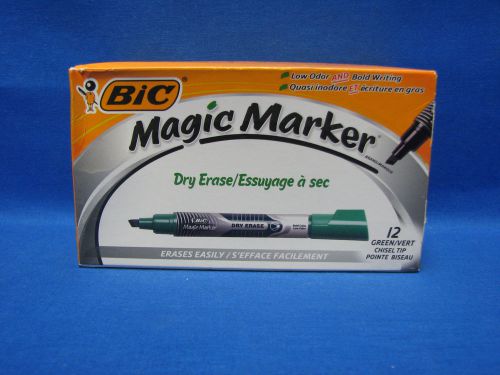 Bic Green Magic Markers Box of 12 Low Odor &amp; Bold Writing