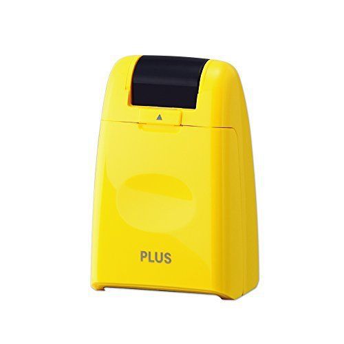 PLUS IS-500CM-B YL Kespon Guard Your Id Roller Stamp Yellow F/S from JAPAN