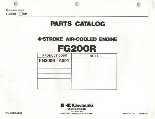 KAWASAKI  FG200G-AS01  AIR COOLED  ENGINES  PARTS  MANUAL