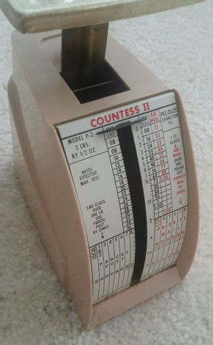 VINTAGE 1971 COUNTESS II POSTAL SCALE FROM PELOUZE - FIRST CLASS RATE IS 8 CENTS
