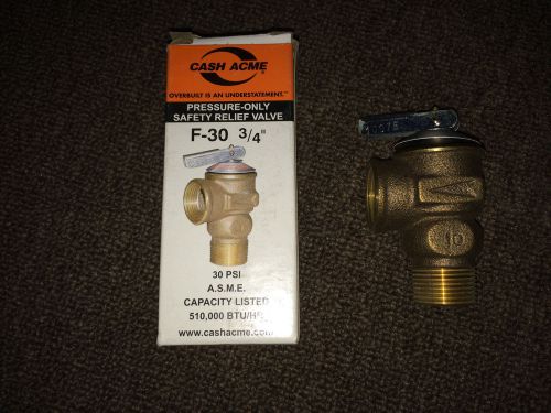 Cash Acme F-30 3/4 Inch Automatic Reseating Pressure Safety Relief Valve