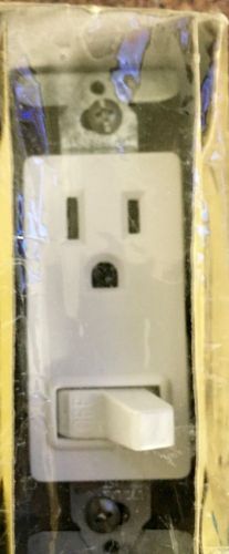 Eagle 3274W, Decorator Face, SP Quiet Switch &amp; Grounding Receptacle 15A-120V AC
