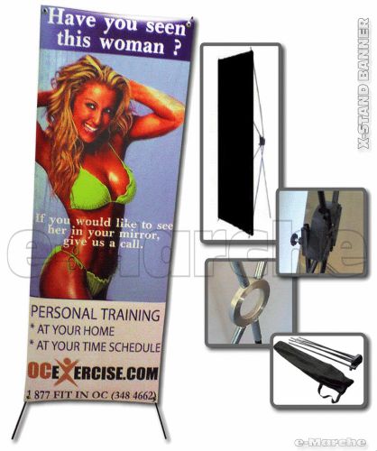 X Stand Banner W/ FREE Printings 30&#034;x70&#034;(High quality)