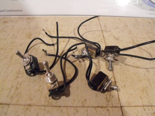 5 Brand New Toggle Switches with attached wires made by Leviton