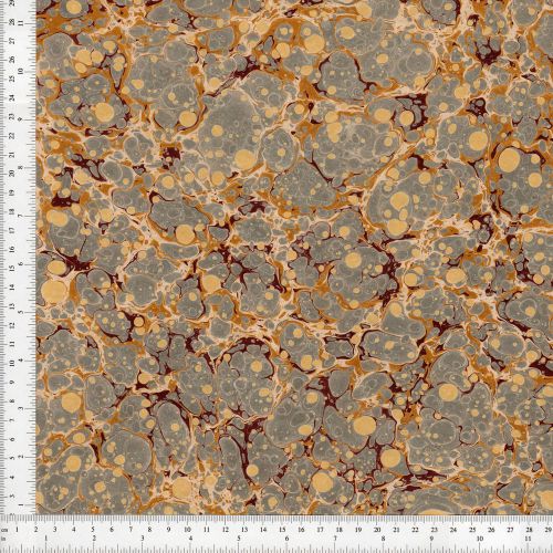 Hand marbled paper 48x67cm 19x26in bookbinding restoration conservation series for sale