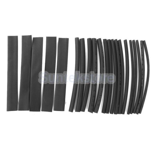 20pcs heat shrinkable tubing tube wire electrical cable sleeving wrap black for sale