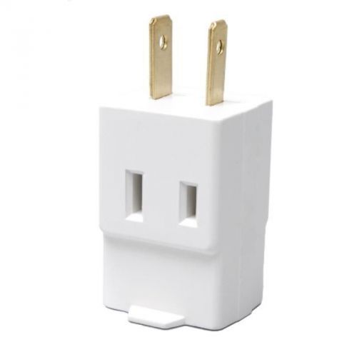 White 15-Amp 2-Pole 2-Wire 125-Volt Single Receptacle To Three Outlet Cube Tap