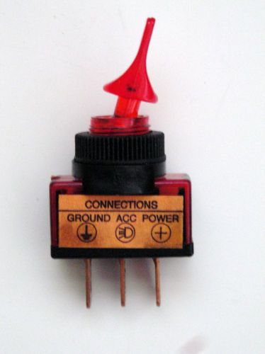 CALTERM DUCKBILL TOGGLE SWITCH, RED GLOW, 20 AMP, 12 VOLT  #40260