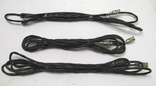 Lot of 3, 10 ft twin bnc twinaxial cable nickel gold plated bendix 33449 twinax for sale