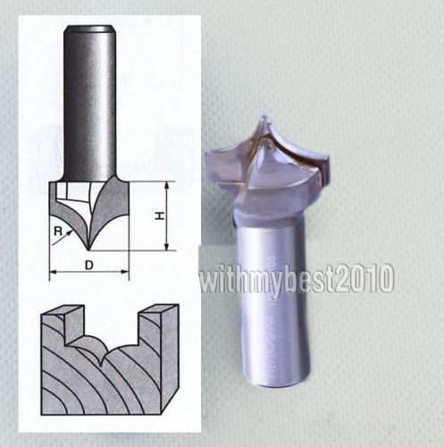 Lot 1pcs point cutting roundover bits size 1/4&#034; shank dia 1/2&#034; router bits for sale