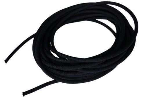 1/4&#034; x 50 Black Shock Bungee Rubber Rope Cord - Woven Jacketed