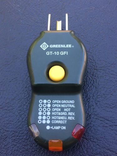 GREENLEE GT-10 GFI Meter Tester Electrical Device
