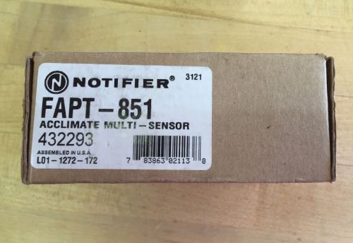 NOTIFIER FAPT-851 Fire Alarm Smoke Detector 432293 New FAPT851