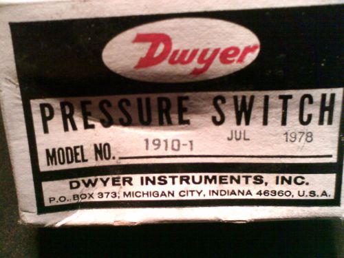 Dwyer Series 1900 Pressure Switch