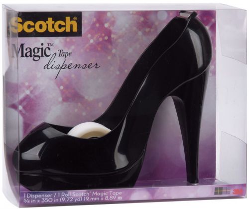 Black High Heel Scotch Magic Tape Dispenser 3M Shoe Pump Diva Desk Decor
