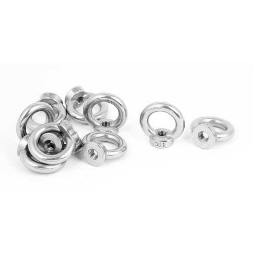 Marine m10 female thread 304 stainless steel lifting eye nuts ring 10pcs for sale