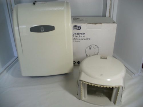 Tork  roll hand paper towel dispenser  &amp; mini jumbo roll toilet paper dispenser for sale