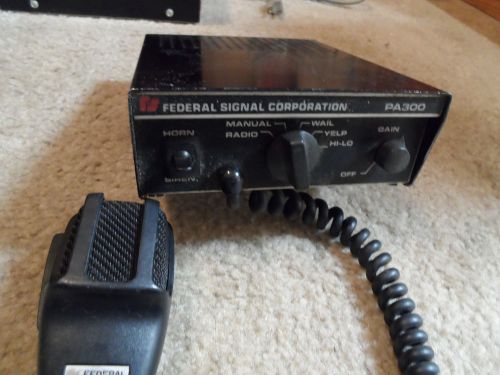 Vintage Federal Signal PA300 &amp; Microphone