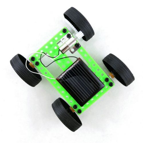 Mini Solar Powered Toy DIY Car Kit Children Educational Gadget Hobby Funny #~