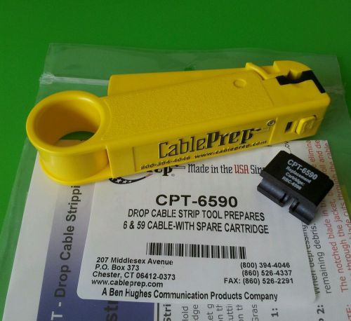 (NEW) Cable Prep CPT-6590 PREP 6 &amp; 59 Cable Stripper (WITH Spare Cartridge)