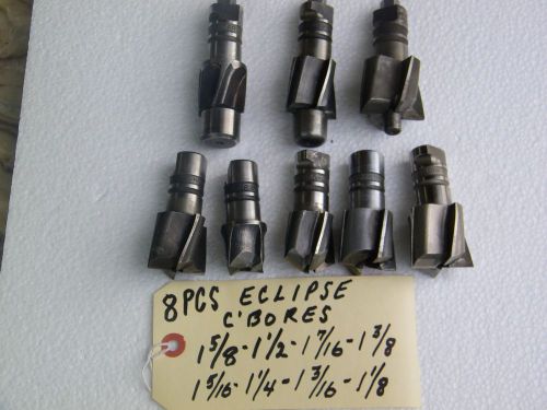8-pcs- eclipse -machinist -   radial &amp; pin-drive counterbores for sale