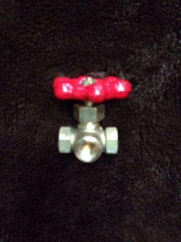 Brass globe valve 1/4&#034; female npt 3way - box of 10 for sale