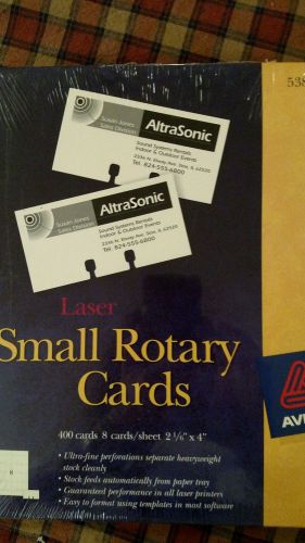 Avery Small Rotary Cards 2 Item #5385 400 cards/8 per sheet 2 1/6&#034; x4&#034;