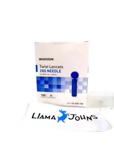McKesson Lancet 28g New Sterile Tri Bevel Twist Top - 5 boxes of 100 - 500pcs