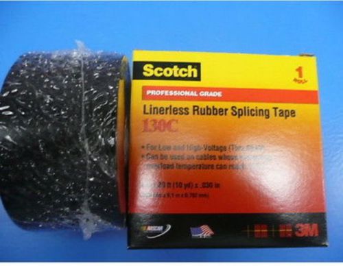Lot of 4.  3M SCOTCH 130C LINERLESS RUBBER SPLICING TAPE 1 1/2 inches by 20 feet