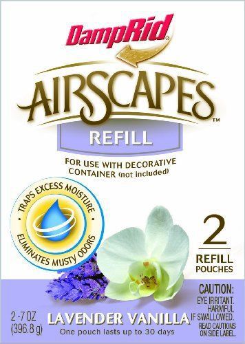 DampRid AS20LV Airscapes Dehumidifier Refill Pouches  Lavender Vanilla  2-Pack