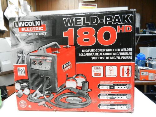 Lincoln electric weld-pak 180hd mig/flux cored wire feed welder -new- for sale