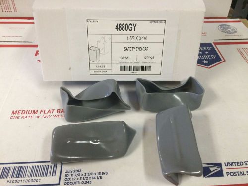 (#4880GY) P2860-50 Grey / Gray End Caps for Unistrut 1-5/8&#034; X 3-1/4&#034; 25/BOX