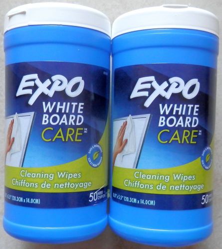 100 sanford expo white board care cleaning wipes - 8.0&#034; x 5.5&#034; in size / wipe for sale