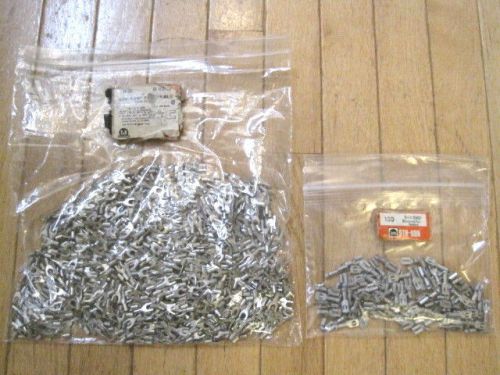 Lot of Thomas &amp; Betts Sta-Kon B65 &amp; B14-250F Non-Insulated Fork Terminals