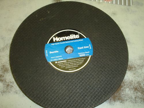 Homelite Ductile 43234-B 12&#034; 5/32&#034; 20MM Cut Off Wheel 6000 RPM