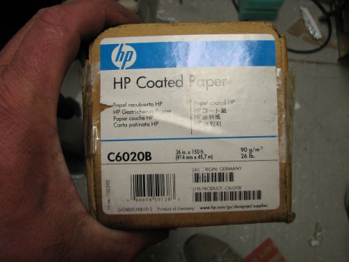 HP C6020B Large-Format, Coated Paper Roll, 26 lb, 36&#034; x150&#039;