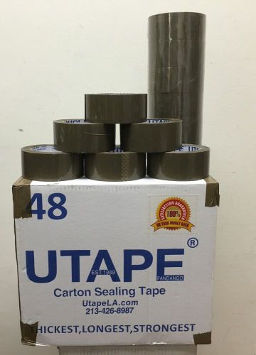 6 Rolls Brown Box Carton Sealing Packing Tape 2&#034;x330&#039; 1.8mil UTAPE Brand tape