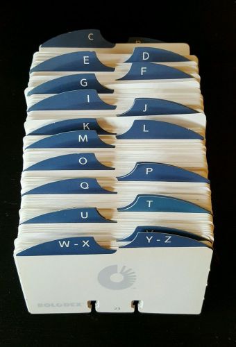 Set of rolodex cards for filing system