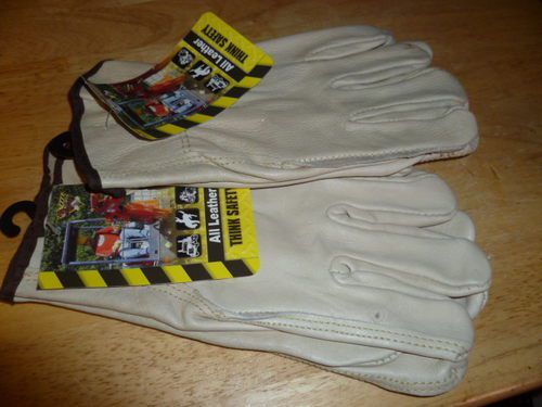 2 NEW PAIR COWHIDE DRIVERS ROPPERS LG SIZE MENS GLOVES