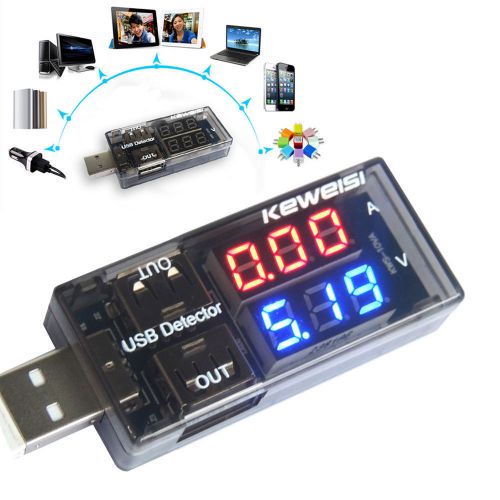 USB Charger Current Voltage Charging Detector Battery Voltmeter Ammeter Tester