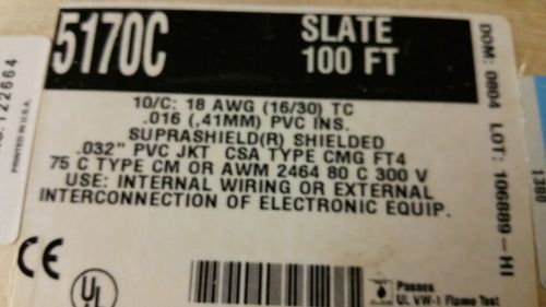 Alpha wire 5170c 18/10c xtraguard 1 suprashield sun/oil resist cable 105c /10ft for sale