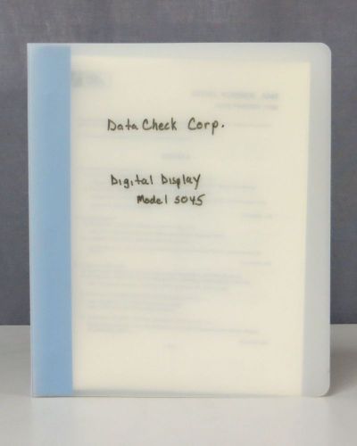 Data Check Corporation Digital Display Model 5045 Technical Manual