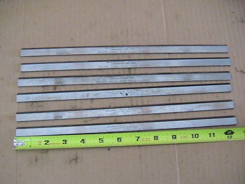6 USED LANCASTER KNIVES PLANER BLADES 12 1/2 IN LONG 0-0870&amp; 8-0621 SILVER STEEL