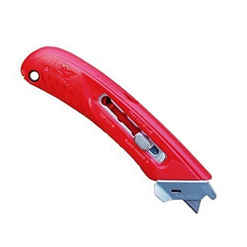 Pacific Handy Cutter PHCS4L - Safety Cutter, Left-Handed, Steel, Red